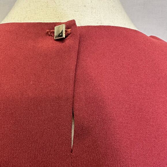 MM. LaFleur Red Long Sleeve Blouse - Size M - Picture 9 of 11